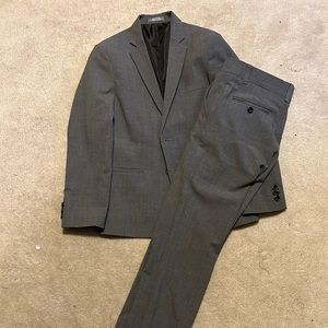 Boy’s Van Heusen Flex Suit Jacket & Pants set Gray Sz 14 regular